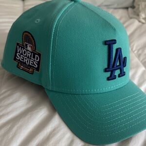Dodgers World Series 2024 Genuine Merchandise Teal and Blue World Series Cap